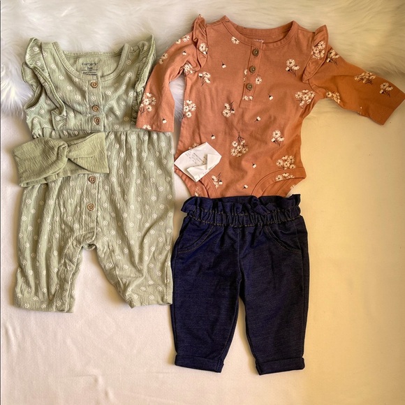 Carter’s Baby Girl Outfits 3 Months. New Without Tags. - Picture 1 of 9